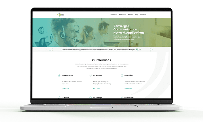 Re-brand and new website for IT Services firm CCNA
